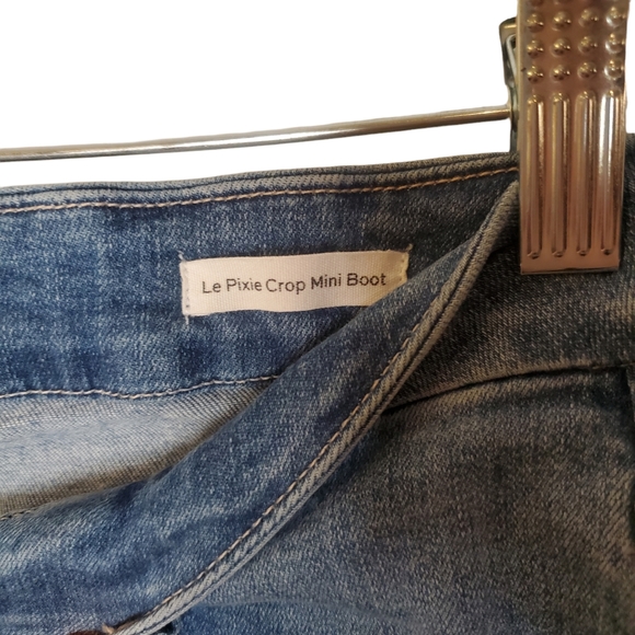Frame Denim 2 Tone Le Pixie Crop Mini Boot Jean Sz. 29 - Picture 7 of 12